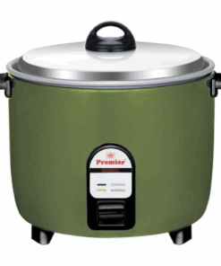 Premier Electric Rice Cooker - 1.8L (Mustard Green) | Anodized Aluminum Pan | 500W | Perfect for Cooking, Steaming & Soup Making | Cool Touch Handles | Magnetic Safety Switch | 2 Years Product Warranty & 5 Years Heater Warranty